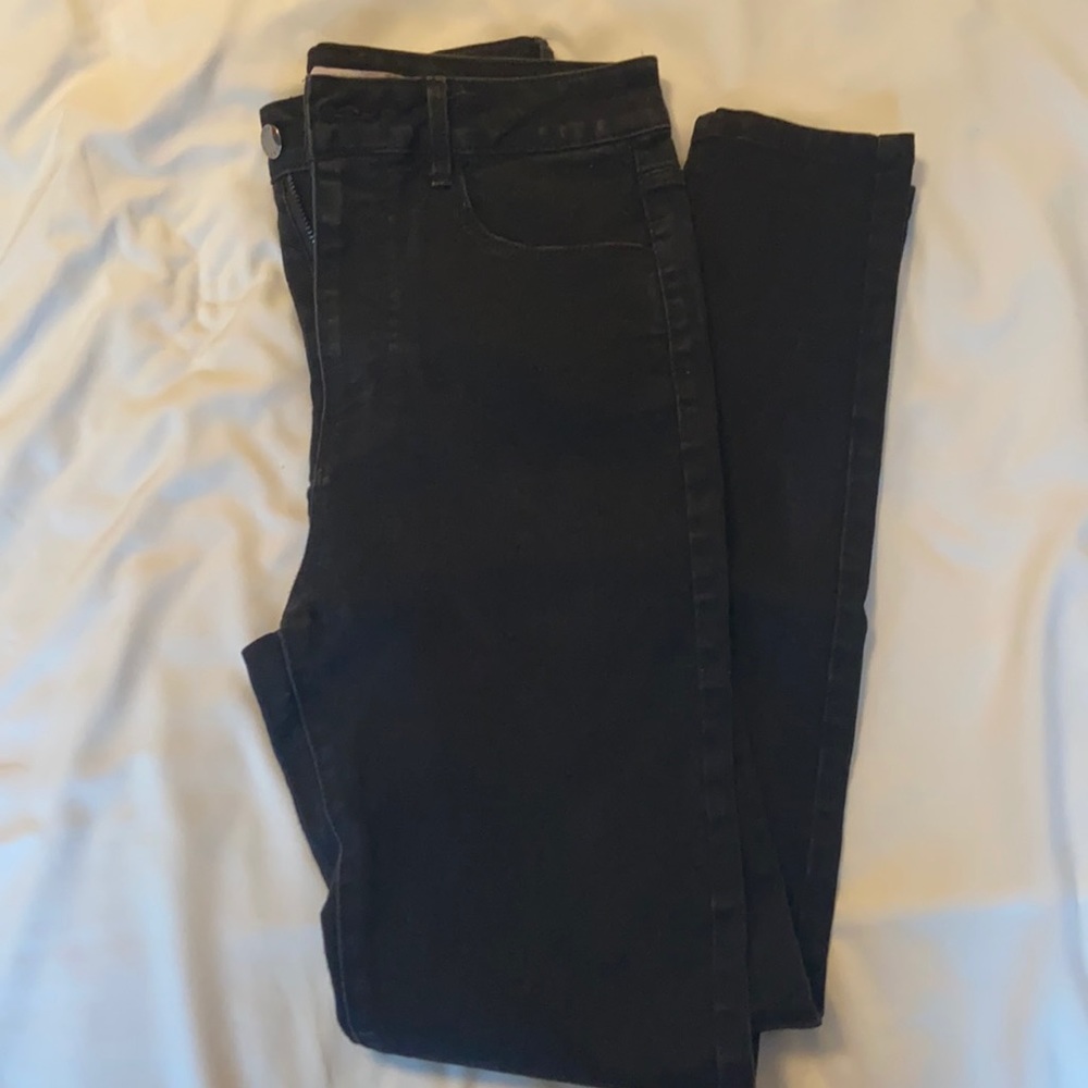 Skinny high waisted black jeans.
